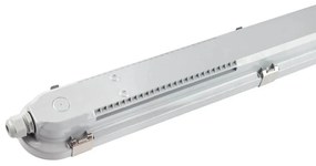 Plafoniera LED 150cm 55W IP66, CCT con Kit di Emergenza Integrato Colore Bianco Variabile CCT