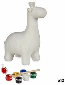 Salvadanaio da Dipingere Giraffa Ceramica 10,5 x 24,5 x 18,5 cm (12 Unità)