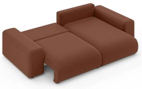 Divano angolare color mattone allungabile/con contenitore (con composizione variabile) Luma – Ropez