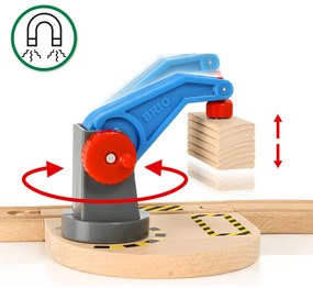 Brio - Set di mezzi da carico con gru