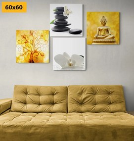 Set di quadri – Feng Shui in bianco e giallo
