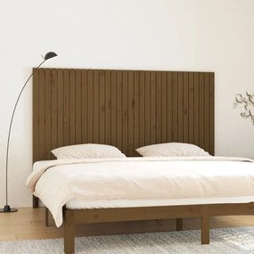 Testiera Da Parete Ambra 204x3x110 Cm İn Legno Massello Di Pino /