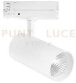 Faro binario plane in alluminio bainco led 40w 4000k 120lm 160x190c...