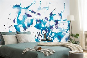Carta da parati – Acquerello blu in stile astratto