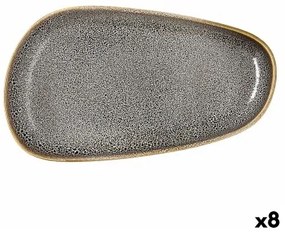 Piatto da pranzo Ariane Jaguar Freckles Marrone Ceramica Rettangolare 27 cm (8 Unità)