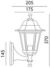 Applique da esterno 1xE27/60W/230V IP44 nera