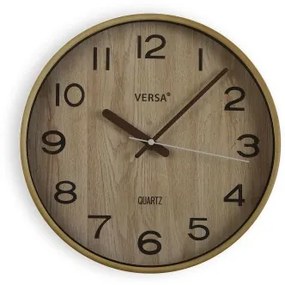 Orologio da Parete Versa Marrone Chiaro Plastica Quarzo 4,8 x 31 x 31 cm