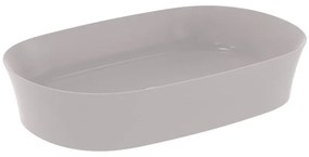 Lavabo da appoggio IDEAL STANDARD ovale piletta non inclusa in ceramica L 60 x H 12 x P 38 cm cemento grigio piletta non inclusa