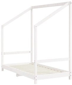 Giroletto per bambini bianco 2x(80x160)cm legno massello pino