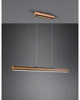 Lampadario Ufficio Doppia Emissione Vintage Legno E Metallo Nero Dimmer Deacon Trio Lighting