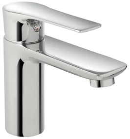 Miscelatore lavabo Flat in ottone cromato con piletta click clack