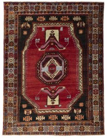 Hamedan Tappeto 280x210 Rosso (Iran) Annodato A Mano