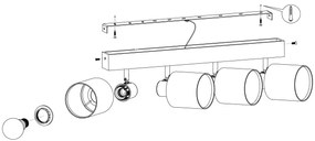 Eglo 99492 - Faretto BATALLAS 4xE27/10W/230V