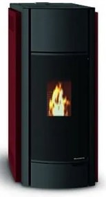 Palazzetti Julie 12 Pro 3 Stufa ermetica A Pellet ecofire ad aria Con Rivestimento in metallo Rosso