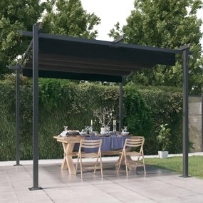 Pergola Da Giardino Con Tetto Retrattile 3x3 M Antracite /