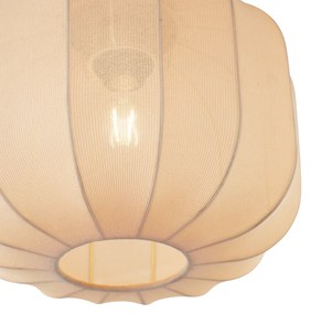 Plafoniera Japandi oro con paralume beige - Pluni