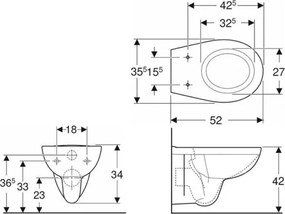 Kolo K93101000 - WC sospeso Rimfree Rekord, ceramica/bianco