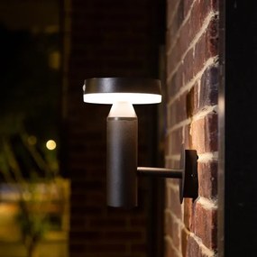 Zuma Line WT33611 - LED Solare muro lampada CARLI LED/4,5W/2000mAh IP44 nero