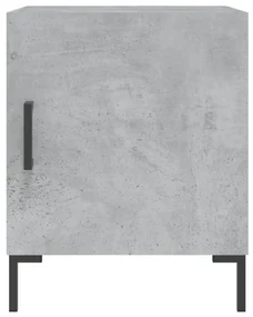 Comodino grigio cemento 40x40x50 cm in legno multistrato