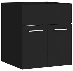 Mobile sottolavabo nero 41x38,5x46 cm in truciolato