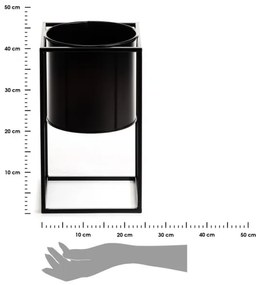 Portafiori RING 40x23 cm nero