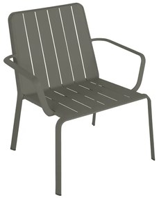 Sedia da giardino in alluminio con braccioli Idaho NATERIAL, verde, seduta in alluminio verde