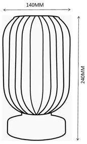 Globo 15469TO - Lampada da tavolo NORMY 1xE27/40W/230V bianco