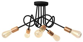 Lampadario fisso OXFORD 5xE27/15W/230V nero