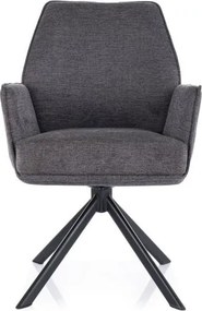 Sedia Hugo Brego grigio18/nero