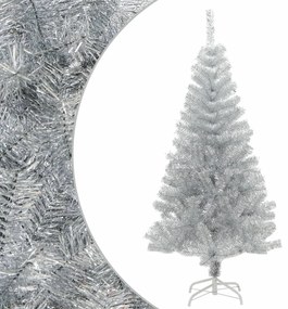 Albero di Natale Artificiale con Supporto in Varianti di Colore e Dimensioni, 150 cm / Argento / PET