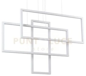 Frame lampadarioa  sospensione 3 rettangoli led 3000k 93w  10900 lm...