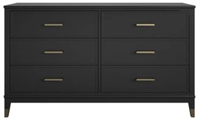 Cassettiera nera , 144 x 85 cm Westerleigh - CosmoLiving by Cosmopolitan