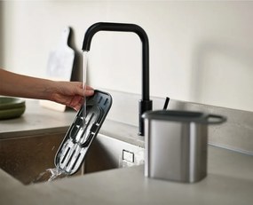 Supporto per detersivo color argento lucido in metallo Duo Steel – Joseph Joseph