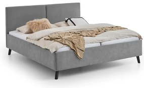 Letto matrimoniale imbottito grigio con rete inclusa 160x200 cm Piano – Meise Möbel