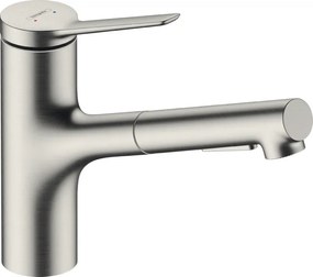 Miscelatore Monocomando Cucina 150 Doccetta Estraibile 2jet Inox Spazzolato Hansgrohe Zesis M33