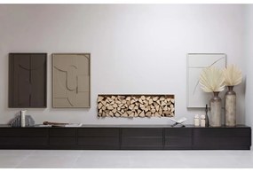 Tavolo TV modulare nero in legno di pino 50x40 cm Finca - WOOOD