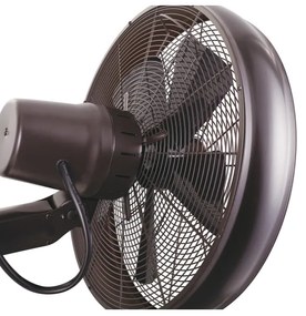 Lucci air 213125 - Ventilatore da parete BREEZE 55W/230V nero/marrone + tc