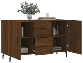 Credenza rovere marrone 100x36x60 cm in legno multistrato