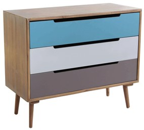 ADELINE - mobile 3 cassetti in mdf multicolor