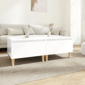 Tavolini 2pz Bianco Lucido 50x46x35 Cm İn Legno Multistrato /