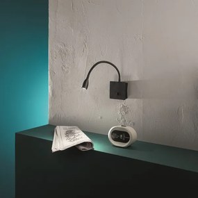 Applique FALL in metallo Nero con LED direzionale 9x36 cm