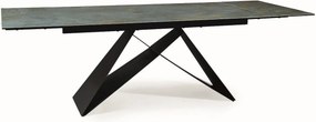 Tavolo allungabile Westin Ceramic Ossido turchese/nero opaco - L160-240 cm
