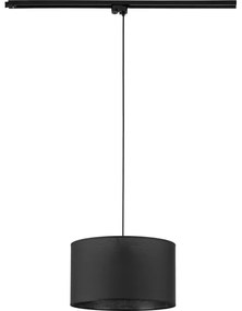 Lampadario su filo per sistema a binario TRACER 1xE27/15W/230V diametro 38 cm nero