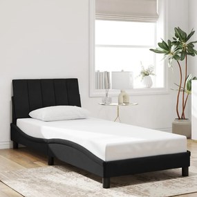 Giroletto Con Testiera Nero 90x200 Cm İn Velluto /