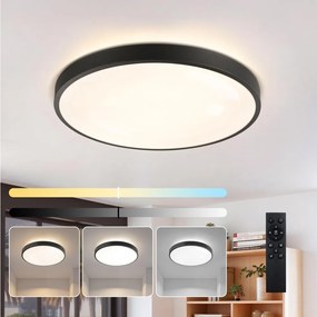 Brilagi - Lampada dimmerabile a LED GLASS POOL DOUBLE LED/60W/230V 50 cm nero + telecomando