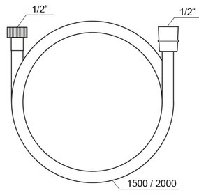 Ravak X07P337 - Flessibile doccia in plastica 200 cm, cromato lucido
