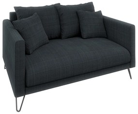 Divano grigio scuro con rivestimento in ciniglia 140 cm Freya – Ropez