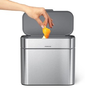 Contenitore grigio per rifiuti compostabili 4 l - simplehuman