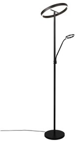 Lampada da terra a LED nera (altezza 180 cm) Willis - Trio