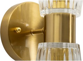 Lampada da parete dorata in vetro Prague – Mauro Ferretti